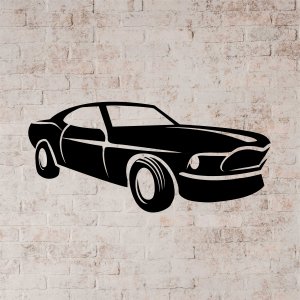 Drevený obraz na stenu - Ford Mustang