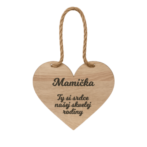 Drevené srdiečko – Mamička