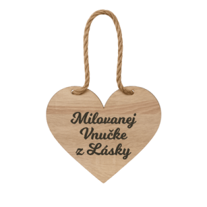 Drevené srdiečko – Milovanej starkej z lásky