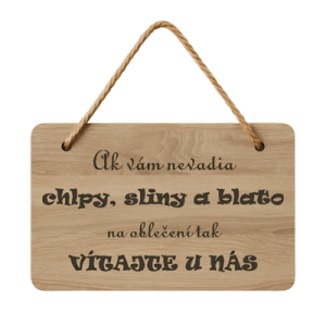 Drevená tabuľka - Vitajte u nás