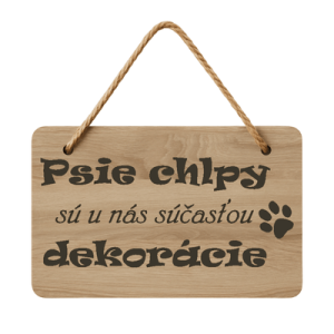 Drevená tabuľka - Psie chlpy