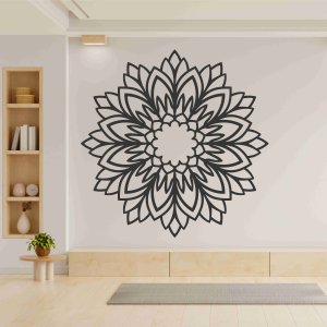 Drevená mandala na stenu - Flower