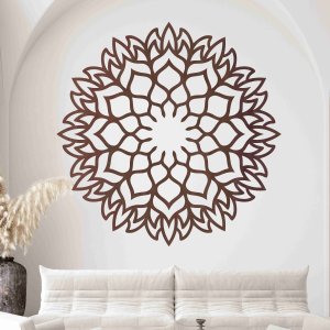Drevená mandala na stenu - Flower