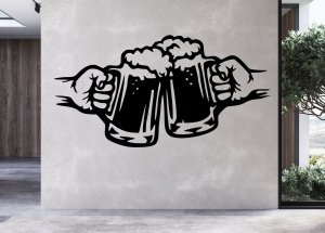 Drevený obraz – Pivové poháre