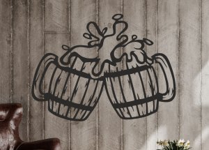 Na zdravie – Drevený obraz s pivom