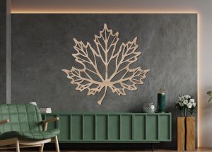 Javorový list – Drevený obraz na stenu