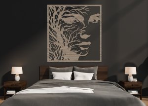 Drevený obraz na stenu – Tvár emócie