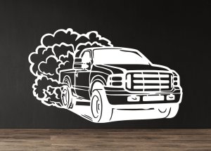 Drevený obraz na stenu – Pickup Truck Off-road