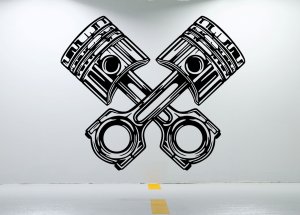 Drevený obraz na stenu – Piesty