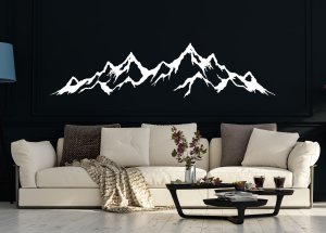 Drevená nástenná dekorácia – Silueta hôr