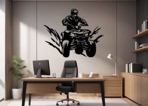 Drevený obraz na stenu – Štvorkolka v akcii