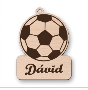 revená kľúčenka - Futbalová lopta s menom