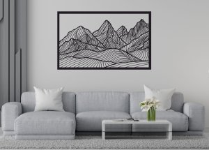 Drevený obraz – Línie hôr