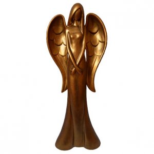 Keramický anjel medený 41 cm