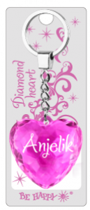 Prívesok na kľúče srdce s nápisom - Anjelik