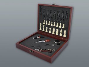 Set na víno 5 ks + šach