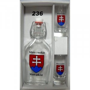 Fľaša Slovensko + 2 štamperlíky