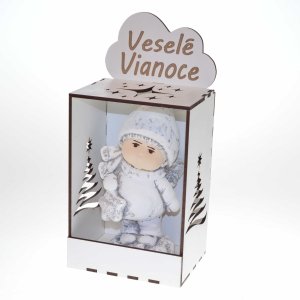 Vianočná dekorácia - Chlapček Veselé Vianoce