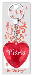 Prívesok na kľúče srdce s menom  - Mária