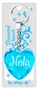 Prívesok na kľúče srdce s menom  - Nela