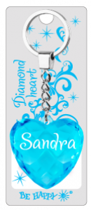 Prívesok na kľúče srdce s menom  - Sandra