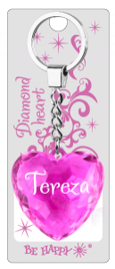 Prívesok na kľúče srdce s menom  - Tereza