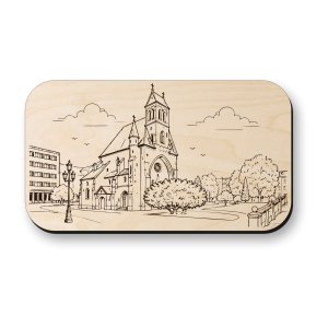 Drevená magnetka Košice - Kostol svätého Michala