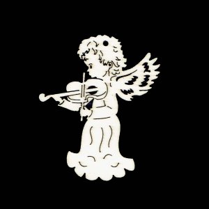 Vianočná ozdoba - Anjelik s husľami 6 cm