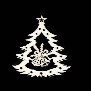 Vianočná ozdoba - Stromček so zvončekmi 6 cm