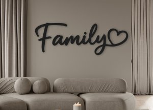 Drevený nápis na stenu – Family