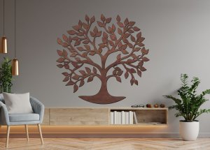 Drevený strom života na stenu – Rodinný rozkvet