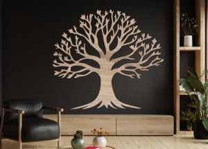 Drevený strom života na stenu – Strom rovnováhy