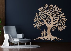 Drevený strom života na stenu – Rodinné korene