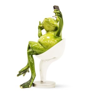 Keramická žabka - Selfie