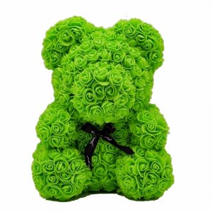 Medvedík z ruží -  zelený 40 cm