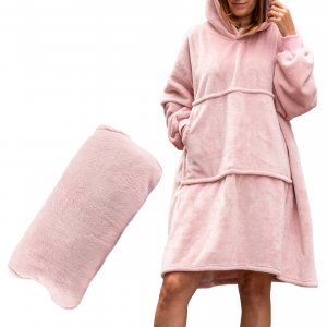 Mikinová deka - Ružová