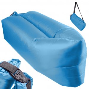 Samonafukovacie lehátko Lazy Bag - modré 230cm x 70cm
