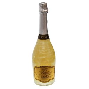 Perlové šampanské GHOST strieborné - Happy birthday