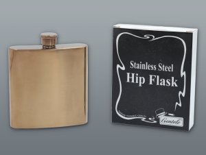 Ploskačka nerezová zlatá 180 ml