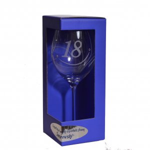 Výročný pohár na víno swarovski - K 18. narodeninám
