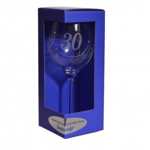 Výročný pohár na víno swarovski - K 30. narodeninám