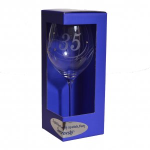 Výročný pohár na víno swarovski - K 35. narodeninám