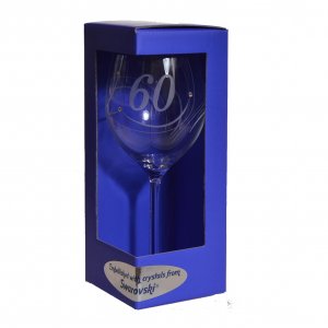 Výročný pohár na víno swarovski - K 60. narodeninám