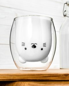 Dvojstenný pohár - Mačka