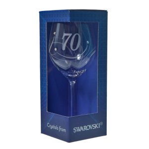 Výročný pohár na víno SWAROVSKI- K 70. narodeninám