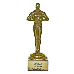 Soška Oscar - za úlohu Najlepší divoch