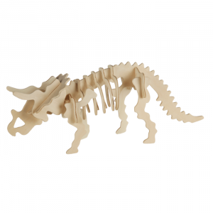 Prírodné drevené 3D puzzle - Dinosaurus