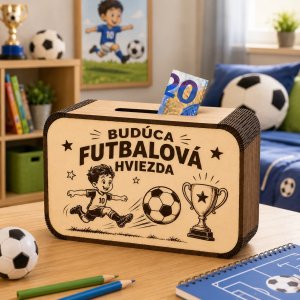 Drevená pokladnička – Budúca futbalová hviezda