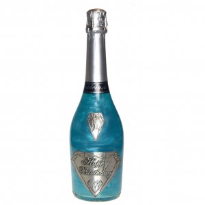 Perlové šampanské GHOST modré - Happy Birthday 50