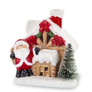 Domček s Mikulášom a LED osvetlením